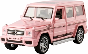 Alloy Collectible Pink G65 AMG Toy Vehicle Pull Back Die-Cast Car Model with Lights and Sound