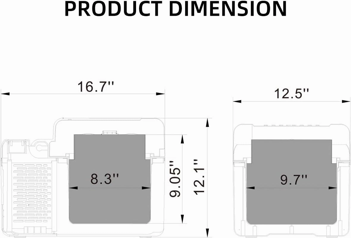 Alpicool C12 Portable Freezer, 12 Volt Car Refrigerator, 13 Quart (12 Liter) Fast Cooling, 12/24V DC and 100-240V AC for Outdoor, Camping, RV, Truck, Boat