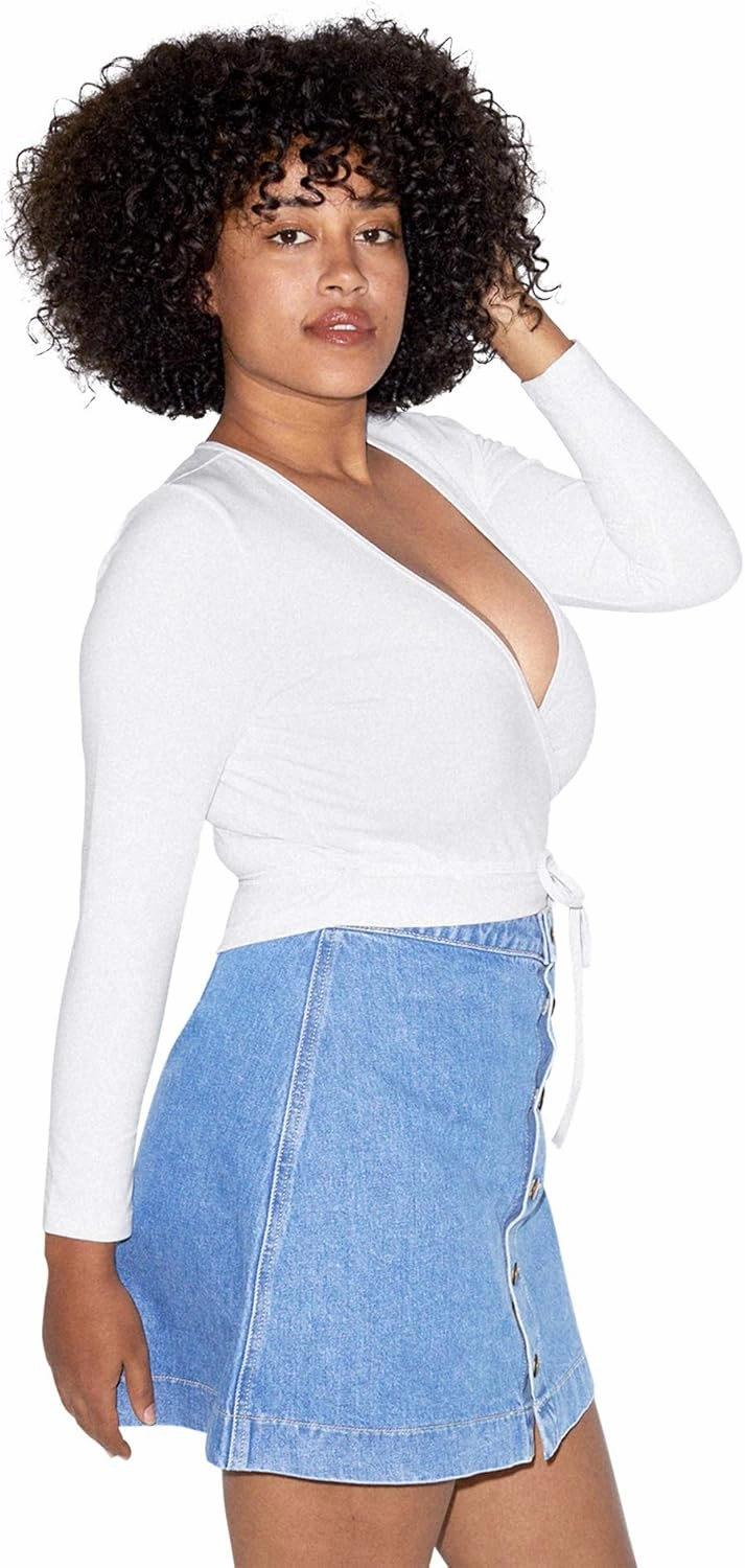 American Apparel Women's Cotton Spandex Julliard Long Sleeve Top