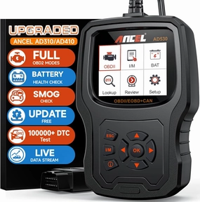 ANCEL AD530 OBD2 Scanner Diagnostic Tool, Universal Check Engine Code Reader with Live Data, Car Diagnostic Scanner with Upgraded Battery Tester & All OBDII Functions for 1996 or Newer Vehicles