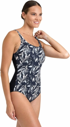ARENA Bodylift Women's Francy B-Cup One Piece Shaping Swimsuit Wing Back UV Protection Tummy Control Ladies Bathing Suit
