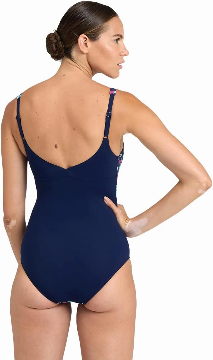 ARENA Bodylift Women's Francy B-Cup One Piece Shaping Swimsuit Wing Back UV Protection Tummy Control Ladies Bathing Suit