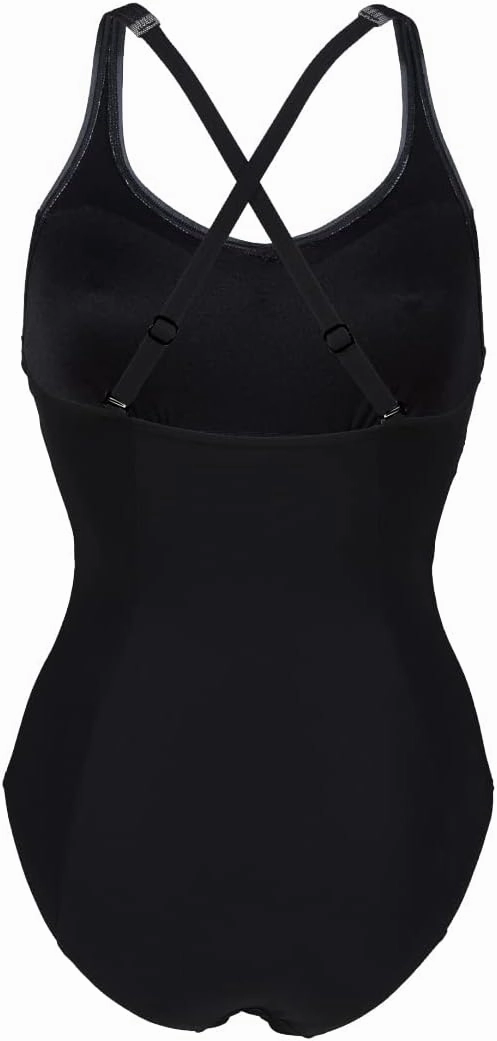 ARENA Bodylift Women's Isabel B-Cup One Piece Shaping Swimsuit Light Cross Back UV Protection Tummy Control Bathing Suit