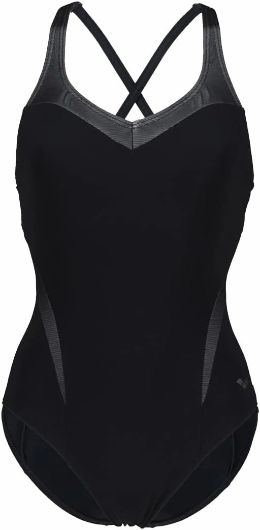 ARENA Bodylift Women's Isabel B-Cup One Piece Shaping Swimsuit Light Cross Back UV Protection Tummy Control Bathing Suit