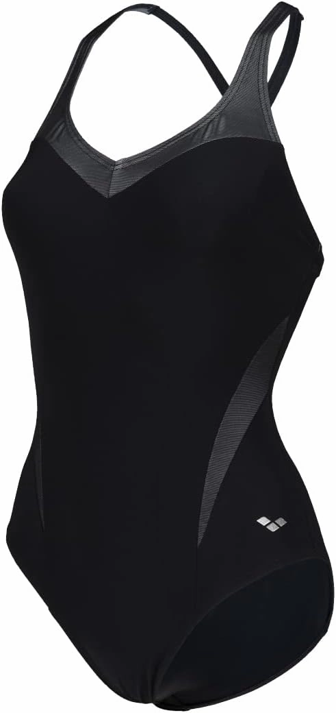 ARENA Bodylift Women's Isabel B-Cup One Piece Shaping Swimsuit Light Cross Back UV Protection Tummy Control Bathing Suit