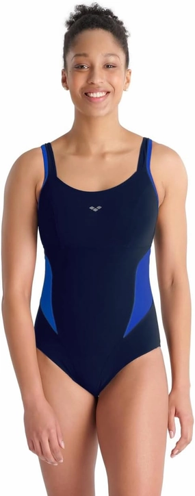 ARENA Bodylift Women's Makimurax B-Cup One Piece Shaping Swimsuit Strap Back UV Protection Tummy Control Ladies Bathing Suit