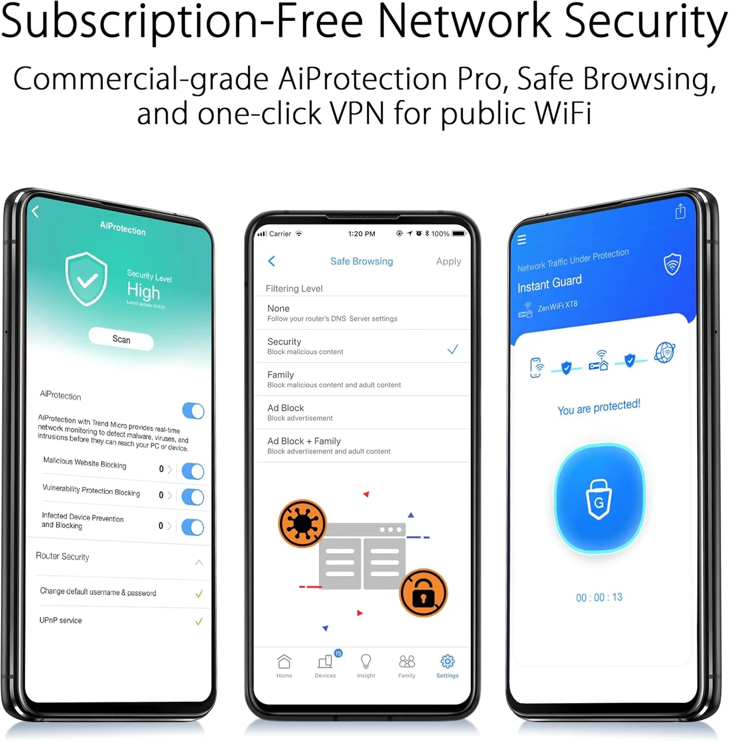 ASUS ZenWiFi AX6600 Tri-Band Mesh WiFi 6 System (XT8 1PK) - Whole Home Coverage up to 2750 sq.ft & 4  rooms, AiMesh, Included Lifetime Internet Security, Easy Setup, 3 SSID, Parental Control, Charcoal