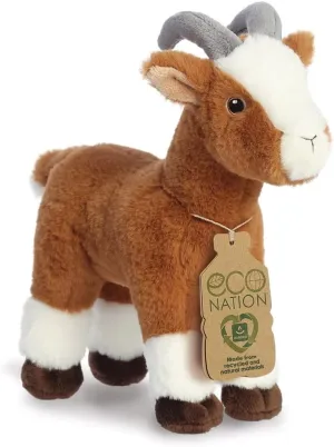 Aurora, 35052 Eco Nation Goat, 26 cm, Eco-Friendly Plush Toy, Brown