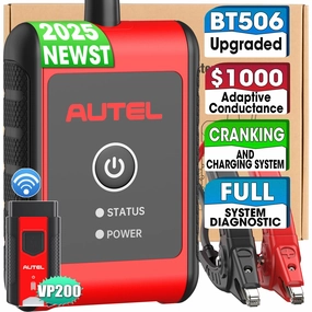 Autel Battery Tester MaxiBAS BT508, Upgraded of BT506, 6V 12V 100-2000 CCA Load Tester, Auto Battery Analyzer Charging Cranking System, Adaptive Conductance (Worth $1000), All System Diagnostic Tool