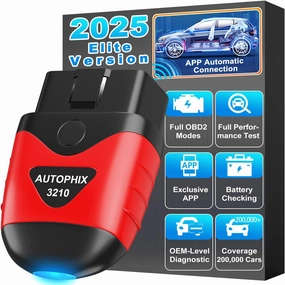 AUTOPHIX 3210 Bluetooth OBD2 Scanner, Check Engine Light Car Code Reader Diagnostic Scanner Wireless Auto Scan Tool with Battery Performance Test for All Cars & Vehicles Compatible with iOS Android