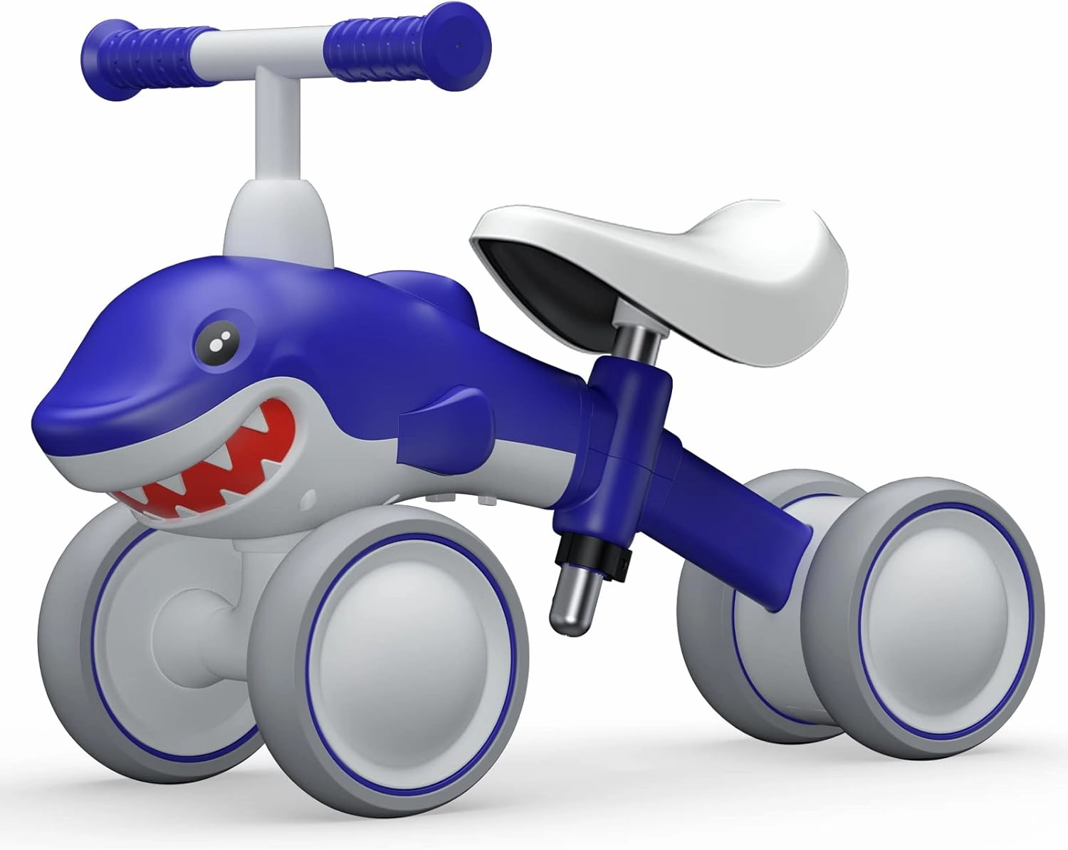 Baby Balance Bikes Seat Adjustable Toddler Riding Toy for 1   Year Old Boys Girls, 12-48 Months Baby's First Bike First Birthday Blue Shark