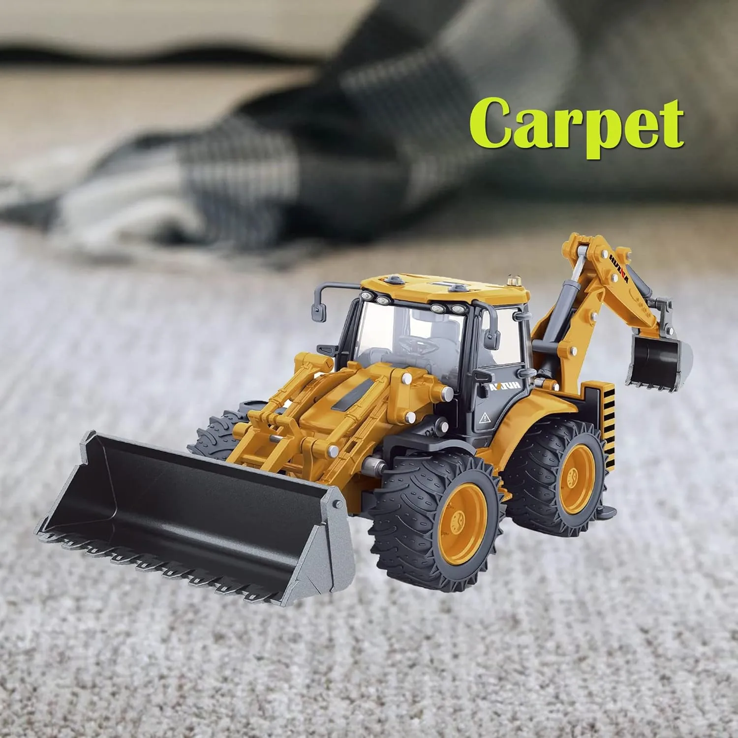 Backhoe Loader Excavator Truck Toys for Kids 1/50 Metal Engineering Vehicle Construction Tractor Model Collection Bulldozer Back Hoe Truck Decoration Toy Gift for Kids