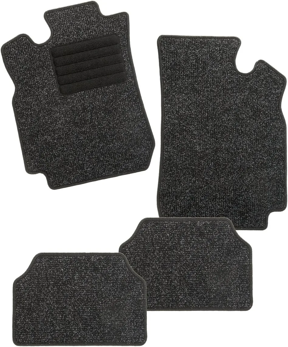 BasicRips B02 Car Floor Mat with Single Rib in Anthracite Front and Rear Without Mat Holder for Daewoo Nexia Hatchback/Notchback B02 Year 01/1995-03/1997