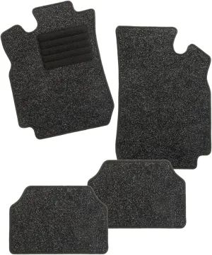 BasicRips B02 Car Floor Mat with Single Rib in Anthracite Front and Rear Without Mat Holder for Daewoo Nexia Hatchback/Notchback B02 Year 01/1995-03/1997