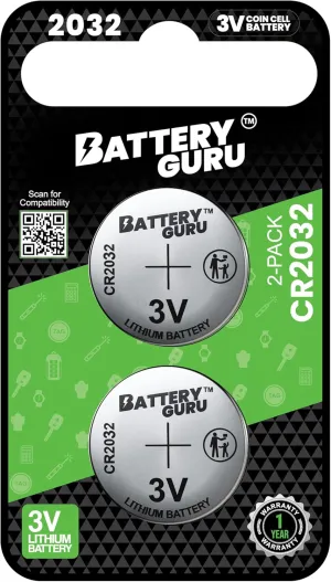 BatteryGuru Car Key Battery for Audi A4 and S4 (2004-2024 A4 and S4 Remote Battery CR2032 3V Powered Pack of 2