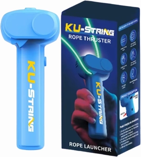 Bella Lamb Fun Glow in The Dark String Toy with Shark Tank, Portable Rope Launcher Loop, Fidget Toy Idea for Children Age 6 Years and Up (Blue)