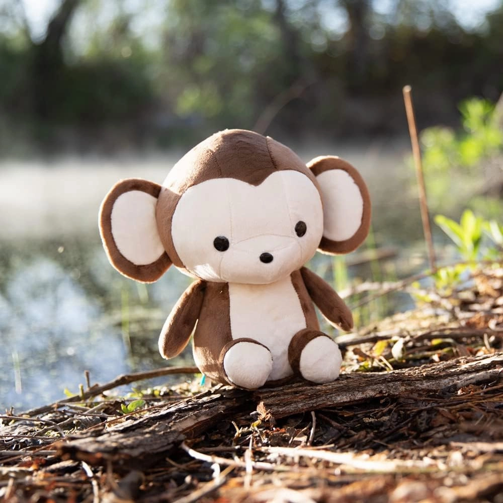 Bellzi Brown Monkey Stuffed Animal Plush Toy - Adorable Soft Monkey Toy Plushies and Gifts - Perfect Present for Kids, Babies, Toddlers - Monki