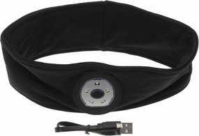 BESPORTBLE 2pcs USB Rechargeable Led Sports Headbands Lighted Sweatband for Running Hiking Camping Hands Illumination Unisex Activities