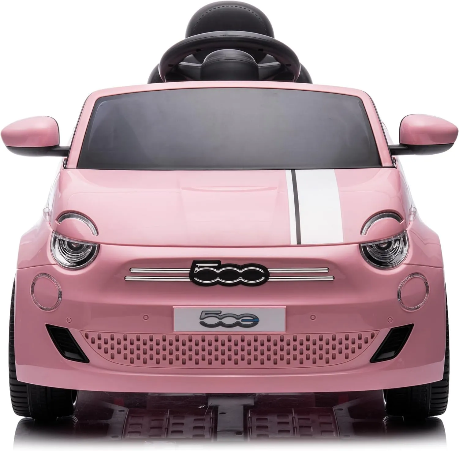 Best Ride On Cars Fiat 500 12v Battery DuoDrive KidPro Ride-On Car with Dual-Drive Mode, Manual and Remote Control, USB, Radio, Safety Belt, Kids' Electric Vehicles for Aged 3-6 Years Old, Pink