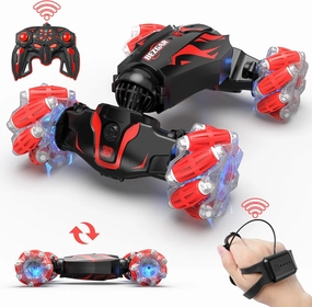 BEZGAR Gesture Sensing RC Stunt Car - Boys Toys Age 6-12, 2.4Ghz Remote Control Twist Car with Light & Music, 4WD Hand Controlled RC Cars, Birthday Gifts for Kids 6 7 8 9 10 11 12 Years Old