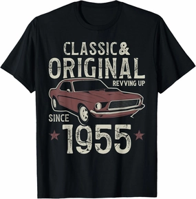 Born 1955 Classic Car 70th Birthday T-Shirt