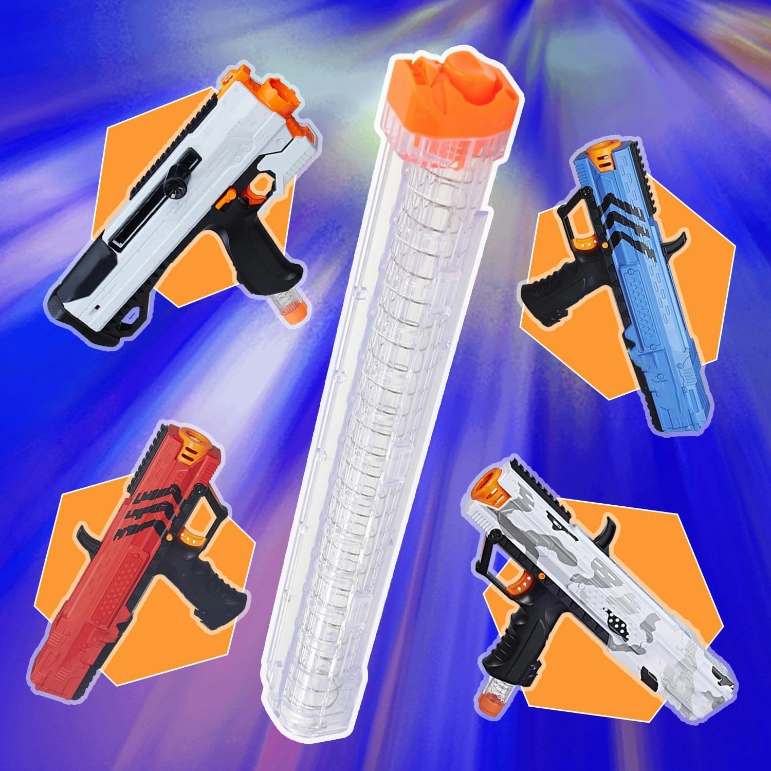 BOROLA 4Pcs Replacement Reload Clip 12-Round Refill Magazine Reload Clip Compatible for Nerf Rival Apollo XV-700 Rival Zeue XV-1200 (Clear)
