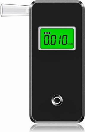 Breathalyzer,Professional-Grade Alcohol Tester with LCD Display,High-Accurate Alcohol Tester with Environment Temperature and Used Records for Home Use (10 Mouthpieces)