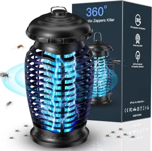 Bug Zapper Outdoor 4200V Electronic Mosquito Zapper Fly Traps Outdoor Mosquito Repellent Killer Inside/Outside for Home, Patio, Backyard, CA-Blue A1