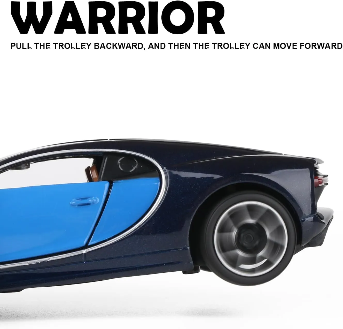 Bugatti Supercar Model Children's Alloy car Simulation car Boys Toy car Gift Jewelry Collection（Blue）