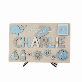 Busy Name Puzzle for Girl and Boy First Birthday Gift Childrens Puzzle Montessori Toys