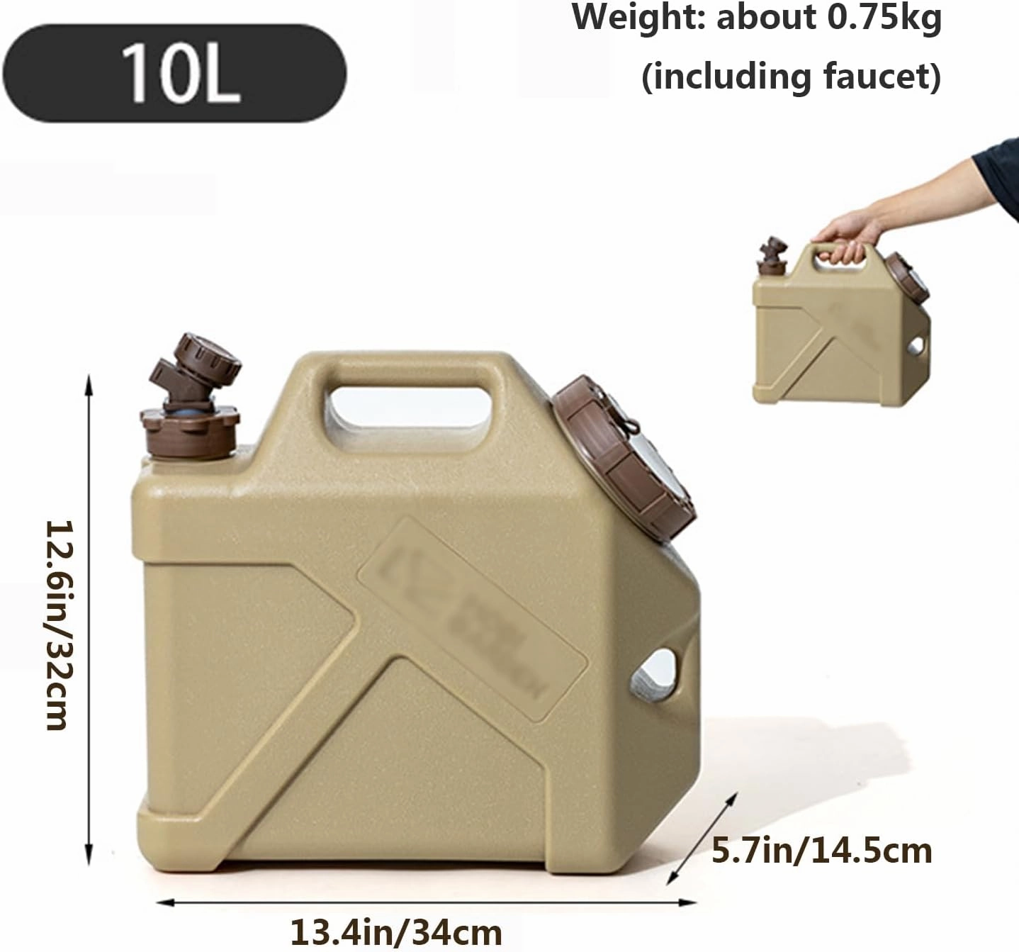 Camping Water Container with Spigot BPA Free Water Jug with Tap Water Storage Carrier Water Tank Portable Emergency Water Storage for Camping Vehicle Car Hiking Hurricane Supplies
