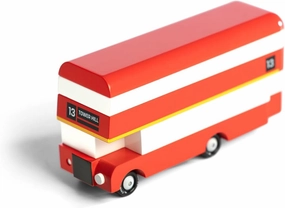 CANDYCAR® Wooden Diecast Collection - London Bus, Premium Handcrafted Beech Wood Toy Car