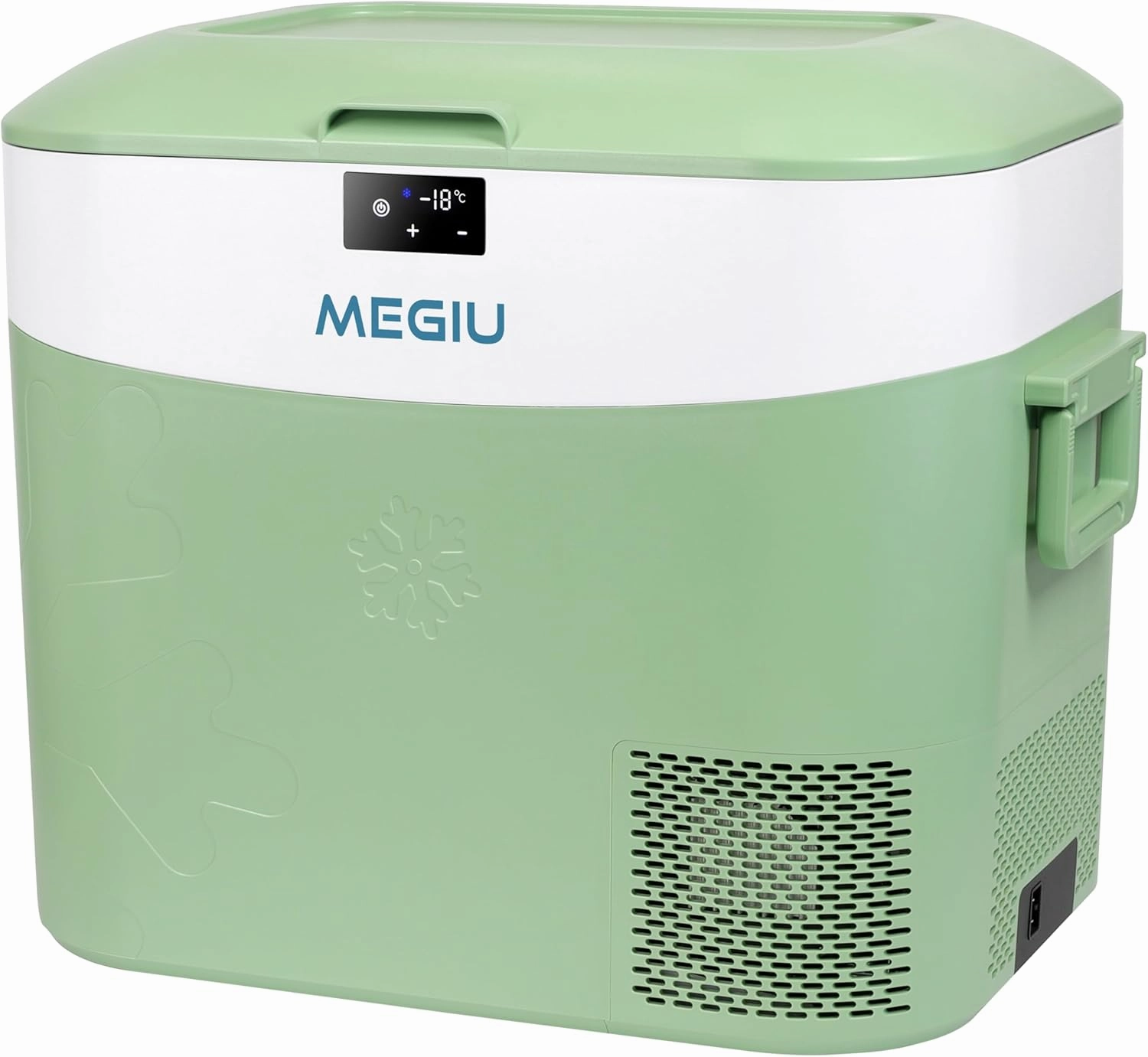 Car Fridge Portable 12 Volt Refrigerator 23 Quart (22 Liter) Freezer Compressor Cooler 12V/24V DC 110～240 V AC for Outdoor, Camping, Travel, Home Use -18℃~ 15℃ (Green)