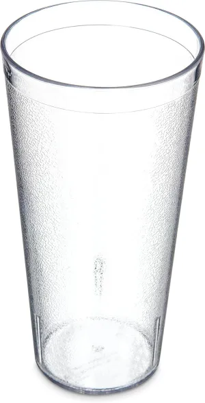 Carlisle FoodService Products Stackable Tumbler Plastic Tumbler for Restaurants, Catering, Kitchens, Plastic, 24 Ounces, Clear, (Pack of 72)