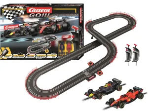 Carrera GO Electric Powered Slot Car Racing Kids Toy Race Track Set 1:43 Scale, Flying Lap