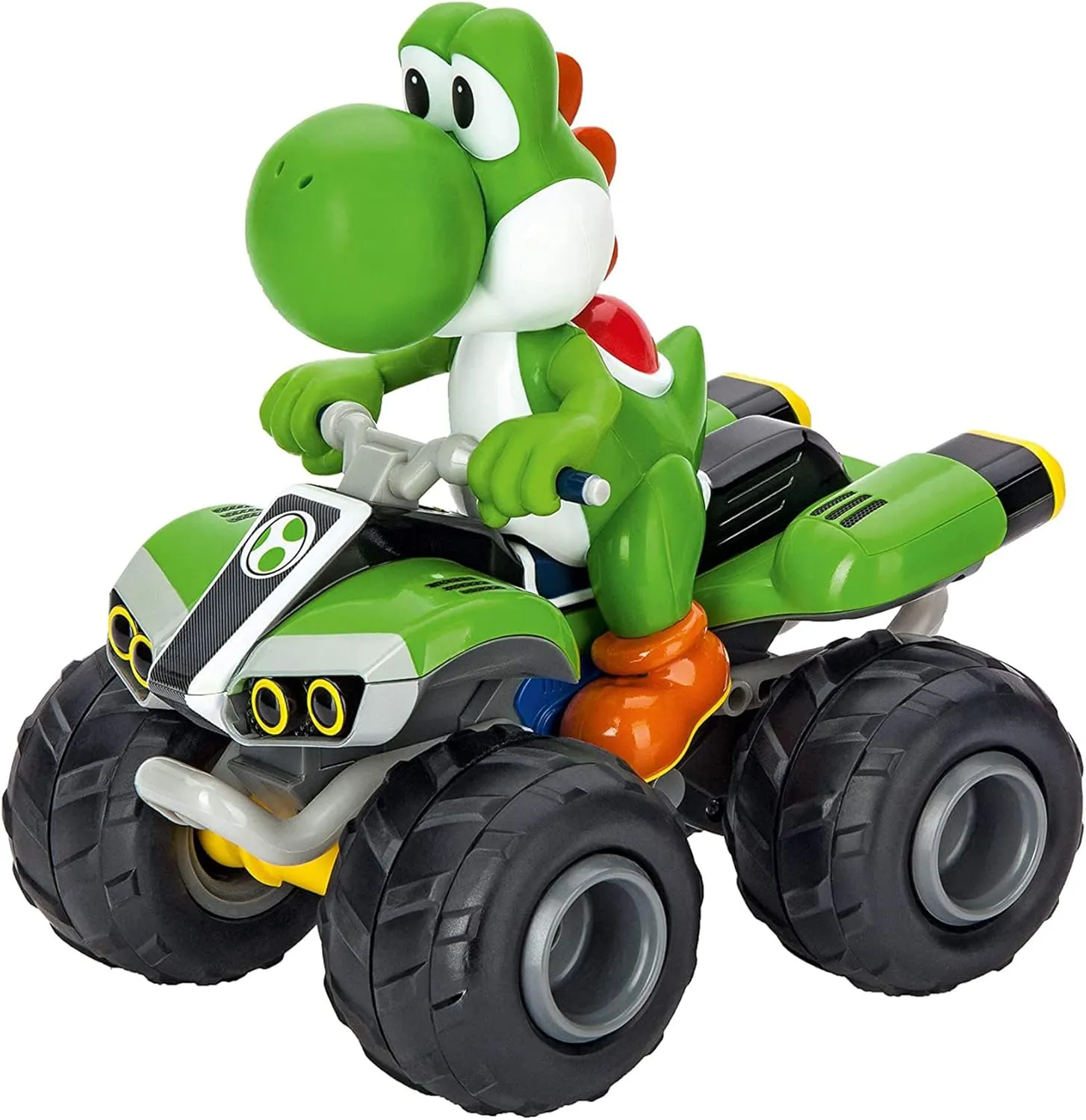 Carrera RC Nintendo Mario Kart 2.4 GHz Radio Remote Control Toy Car Vehicle - Yoshi Quad, Black/Green