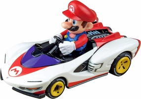 Carrera 64182 Mario Kart P-Wing Mario 1:43 Scale Analog Slot Car Racing Vehicle GO Slot Car Toy Race Track Sets