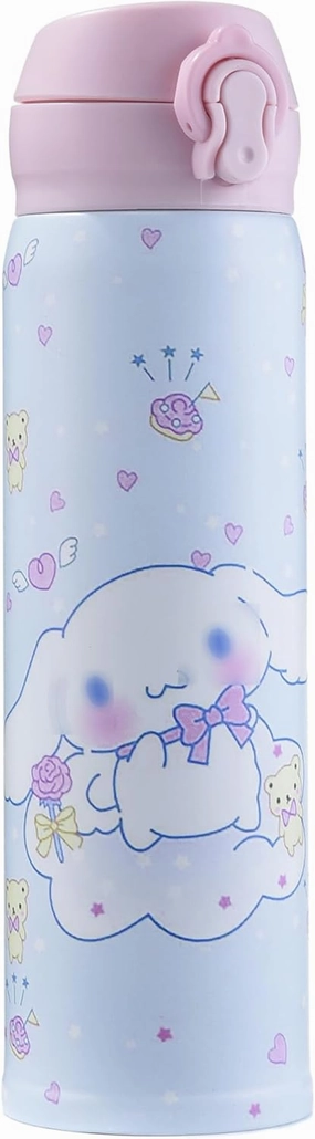 Cartoon Anime Water Bottle, 500ml Reusable Cup for Girls (blue02)