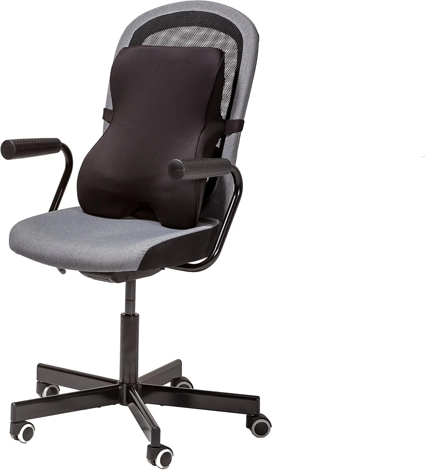 Castle Knight Soft Memory Foam Back Cushion - Tapered Support More Foam in The Lower Back and Less Foam in The Middle and Upper Back for Home, Office, Auto, and Travel (Knight Size, Nightfall)