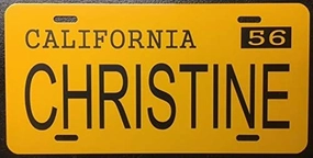 Christine 1958 58 Plymouth Fury Metal License Plate Christine Stephen King TAG 6 X 12 HOT Rod Muscle CAR Classic Museum Collection Novelty Gift Sign Garage Man CAVE