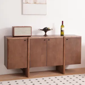 Christopher Knight Home Austen Retro Minimalist Wooden Storage Sideboard, Living Room Cupboard with Shelves, Dining Room/Kitchen Buffet Cabinet, Entryway Display Table, Home Office Credenza, Espresso