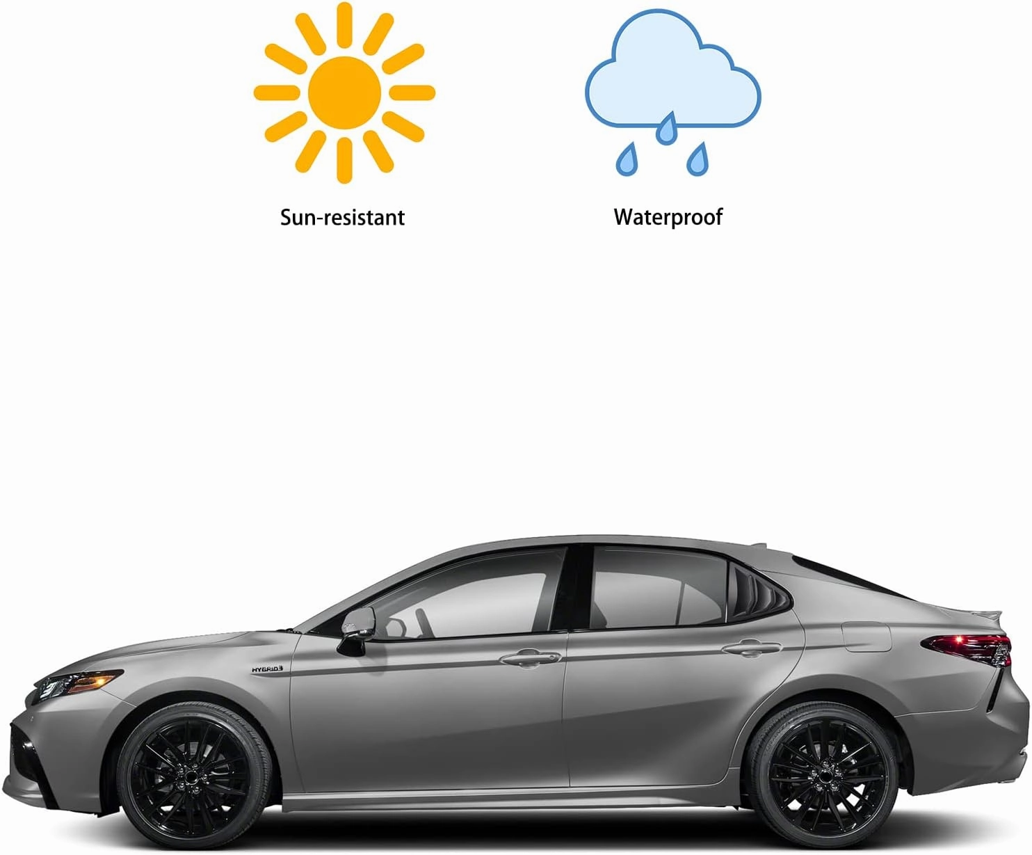 CKE Compatible with Toyota Camry 2024 2023 2022 2021 2020 2019 2018 Accessories Sporty Car Rear Side Window Louvers Air Vent Scoop Shades Cover Trim Blinds -Matt Black (Not Fit 2025)