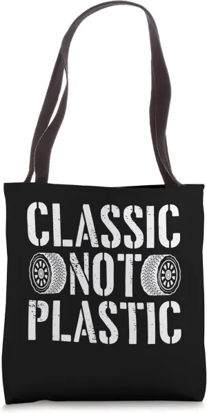 Classic Not Plastic, Muscle Cars, Horsepower Machining Mech Tote Bag