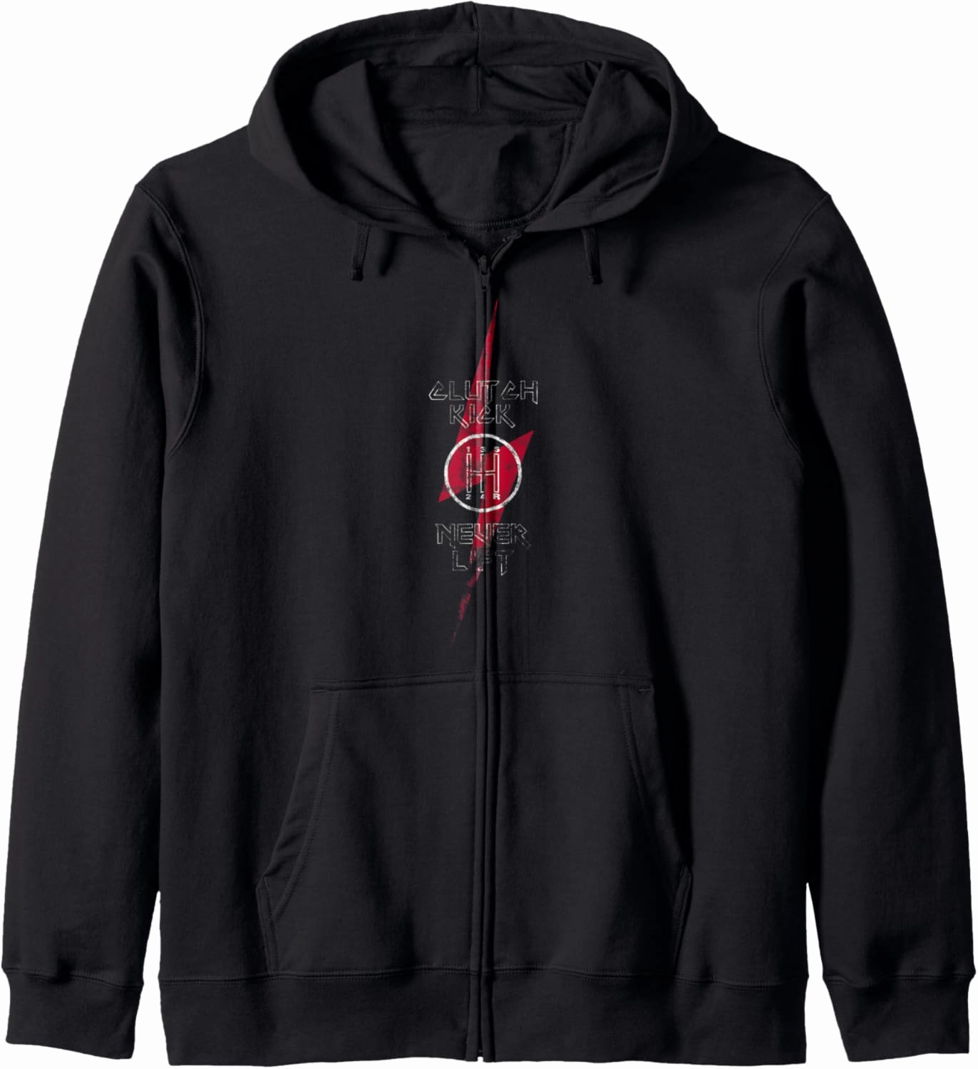 Clutch Kick, Never Lift. Drift Racing Car Dude Zip Hoodie