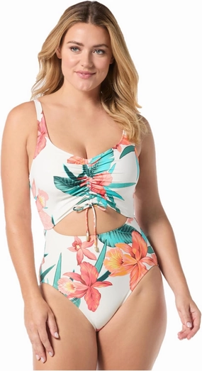 COCO REEF Sassy Bra Sized Underwire One Piece Swimsuit with High Leg Cut
