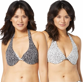 COCO REEF Verso Bra Sized Twist Reversible Underwire Bikini Top — Colorfast Swim Top