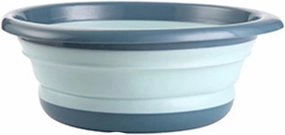 Collapsible wash Basin Creative Folding Basin Outdoor Travel Portable Wash Basin Washing Face Laundry Vegetable Washing Basin Sink Space Saving(Blue,Small)