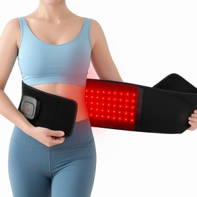 Comfytemp Cordless Red Light Therapy Belt for Body, Portable Rechargeable Near Infrared Light Therapy Wrap, 19W Wireless Large Light Band with Timer for Waist Lumbar Lower Back Pain Relief