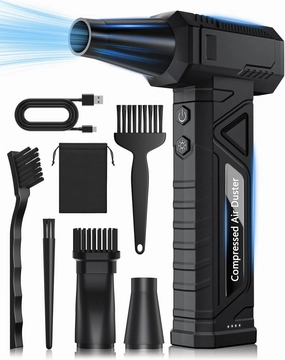 Compressed Air Duster-Replaces Compressed Air Cans-Canned Air, 150,000RPM Electric Air Duster, Rechargeable Cordless Air Blower for Keyboard, PC, Electric Devices Cleaning