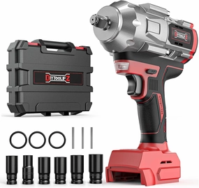 Cordless Impact Wrench 1/2 inch for Milwaukee 18V Battery, 900FT-LBS(1200N.m) Brushless Electric Impact Gun for Car Home, High Torque Power Impact Driver with 6Pcs Sockets & Storage Case (No Battery)